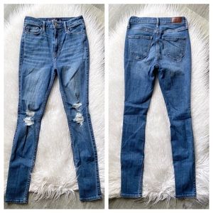 Hollister jeans ultra high rise crop super skinny jean